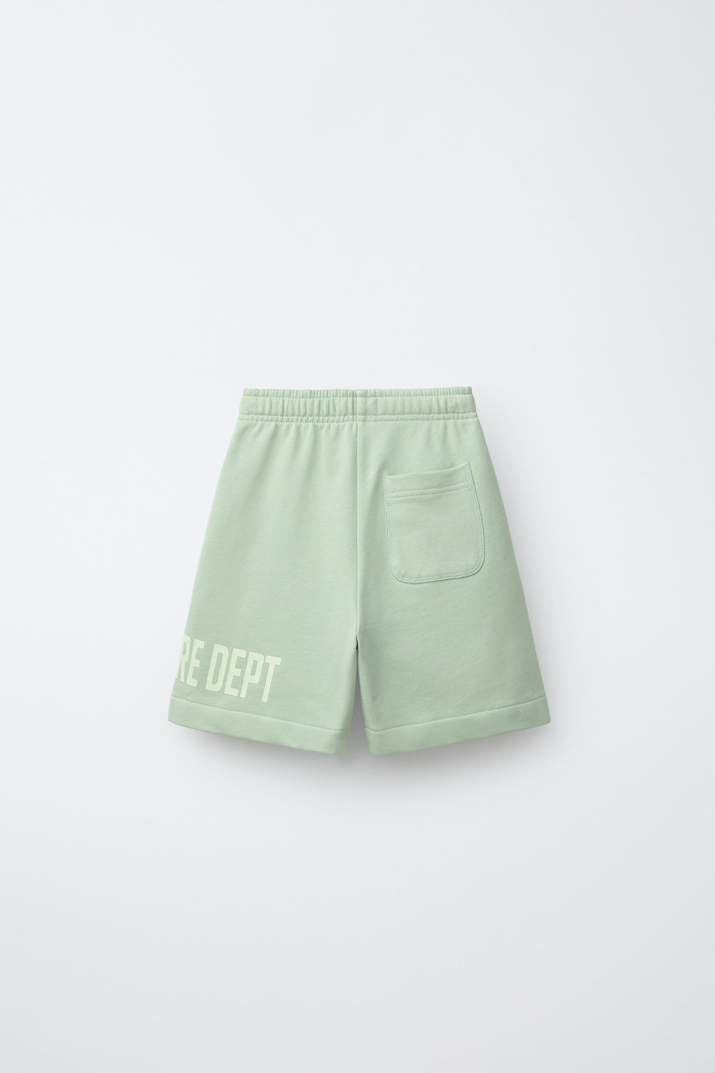 BERMUDA JOGGING TEXTO / Verde agua
