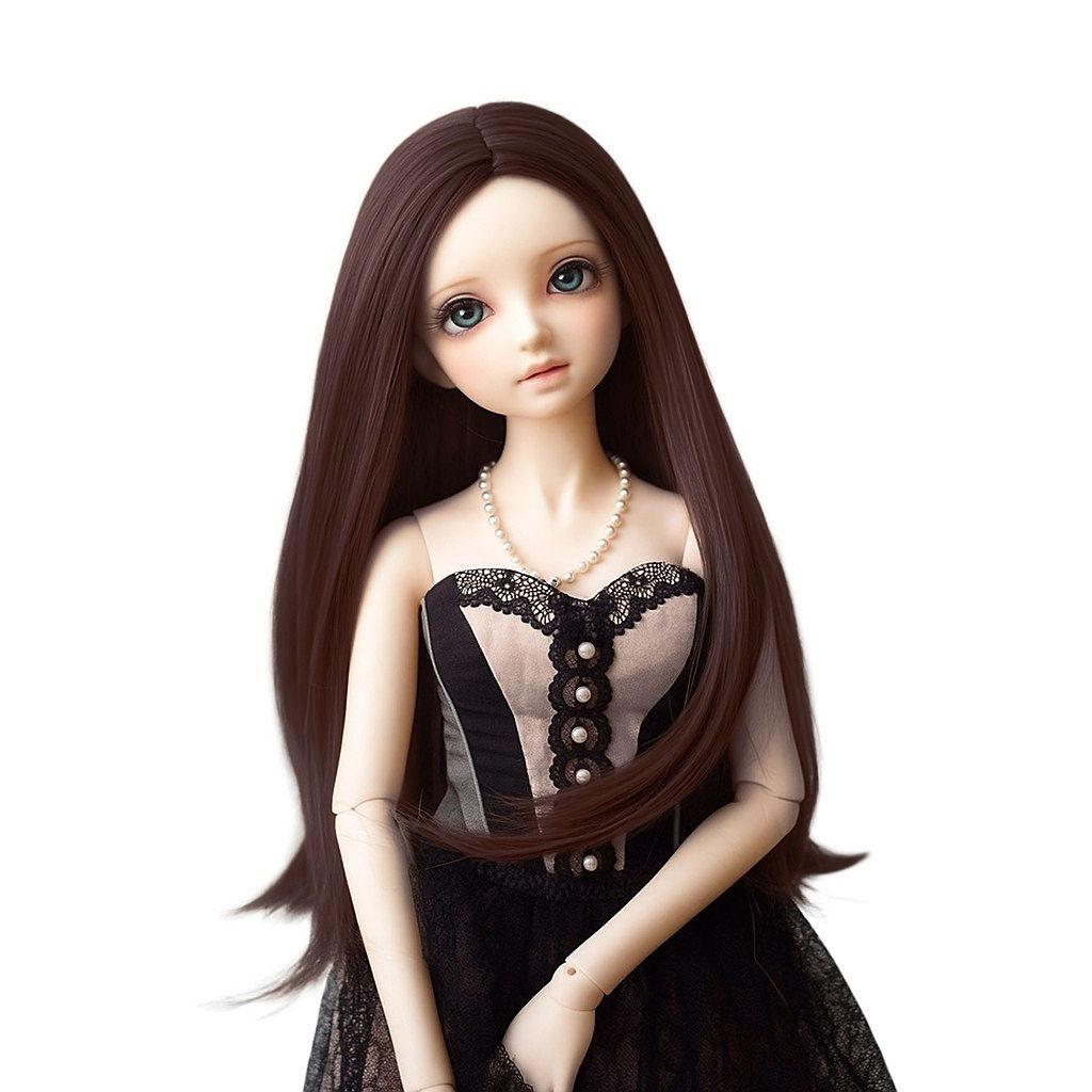 HobbyBe HAR-2 Тресс для кукол 25 см 100 см 40 г 15 каштановый