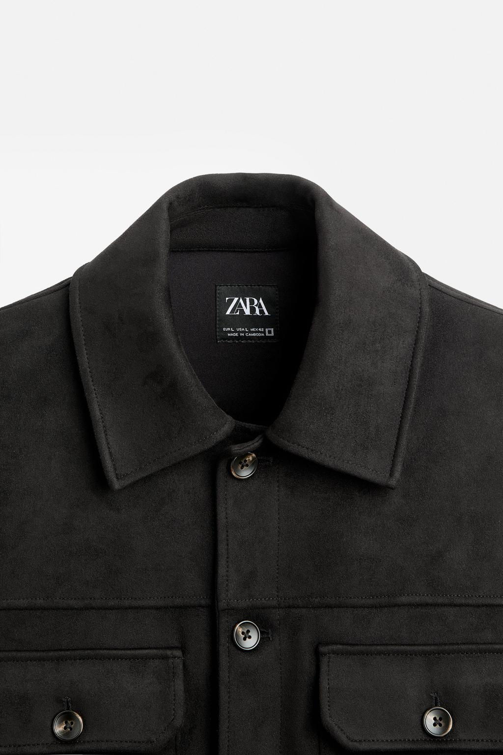 FAUX SUEDE OVERSHIRT - Zara фото 9