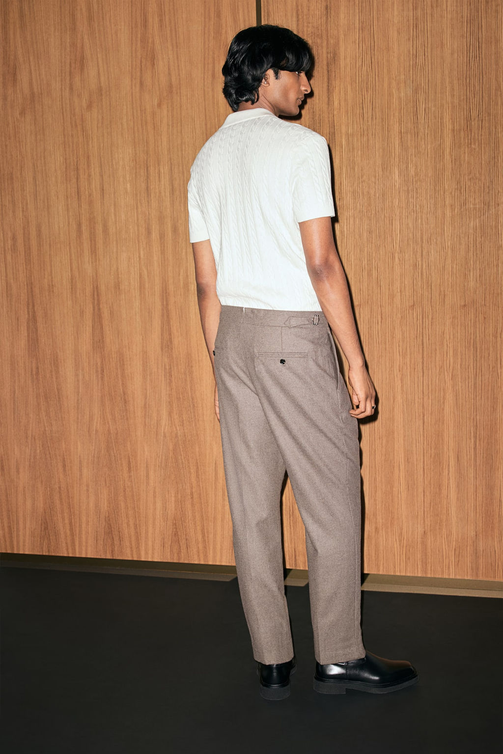 Polo en punto trenzado Regular Fit - H&m фото 4