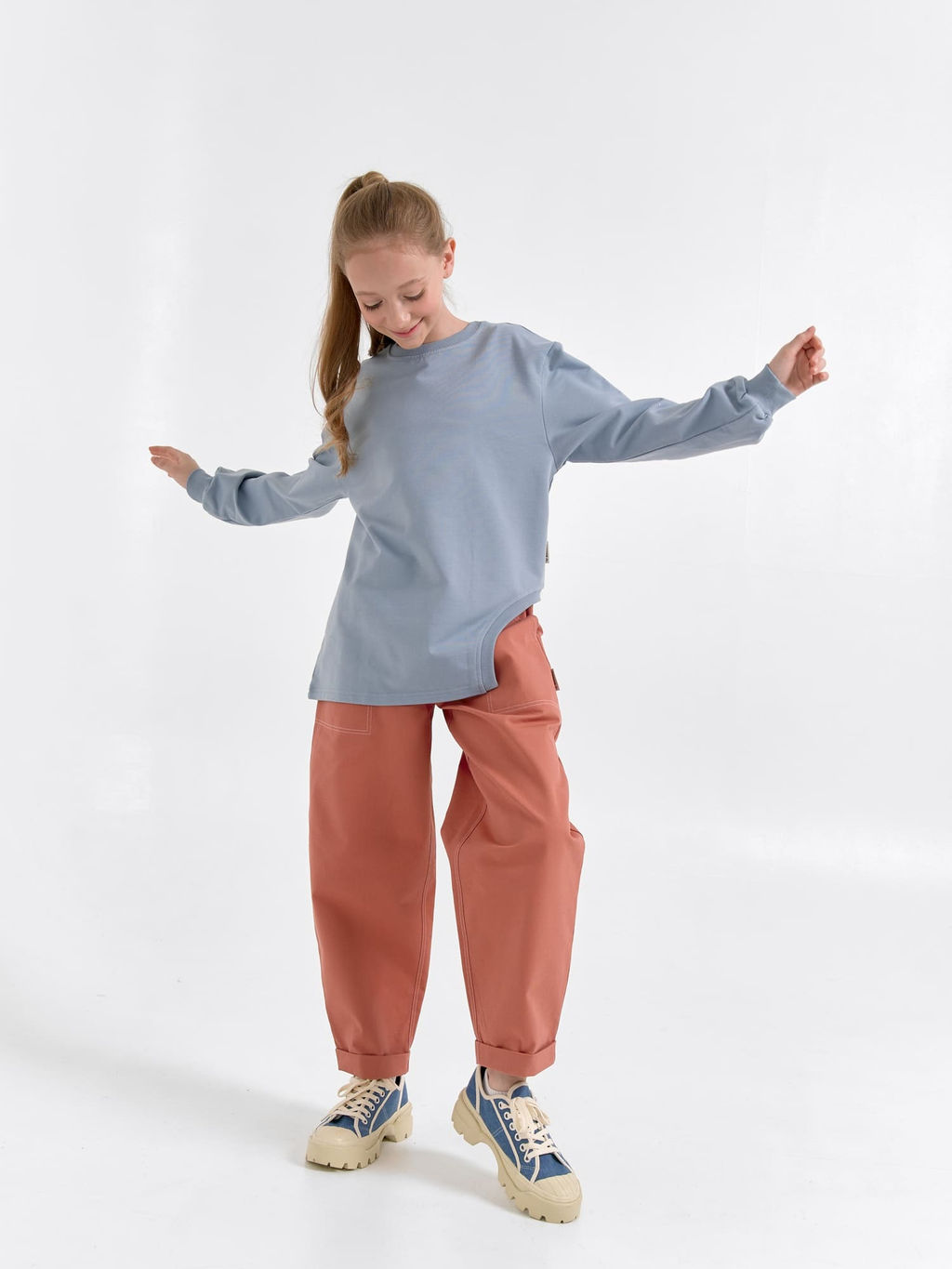 Свитшот облегченный Дымка с фигурным вырезом 7+ - Bungly фото 4