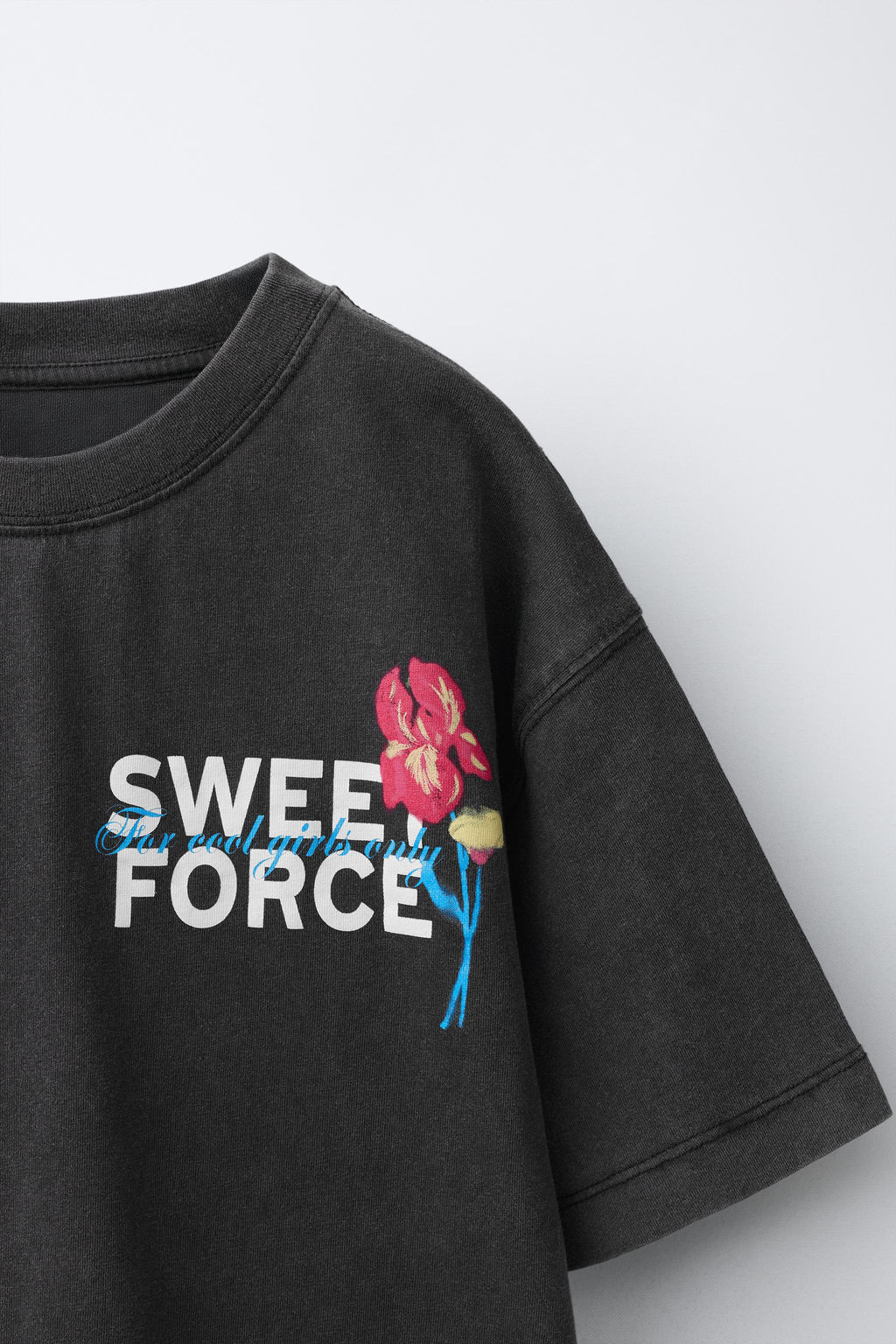 CAMISETA ESTAMPADO / Gris antracita - Zara фото 3