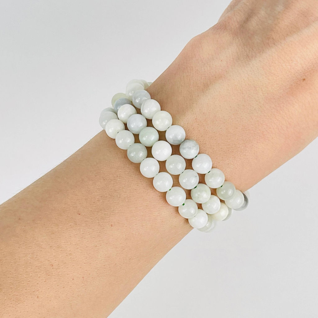 Бусины для украшений из Жадеита (62 бусины) 39 см