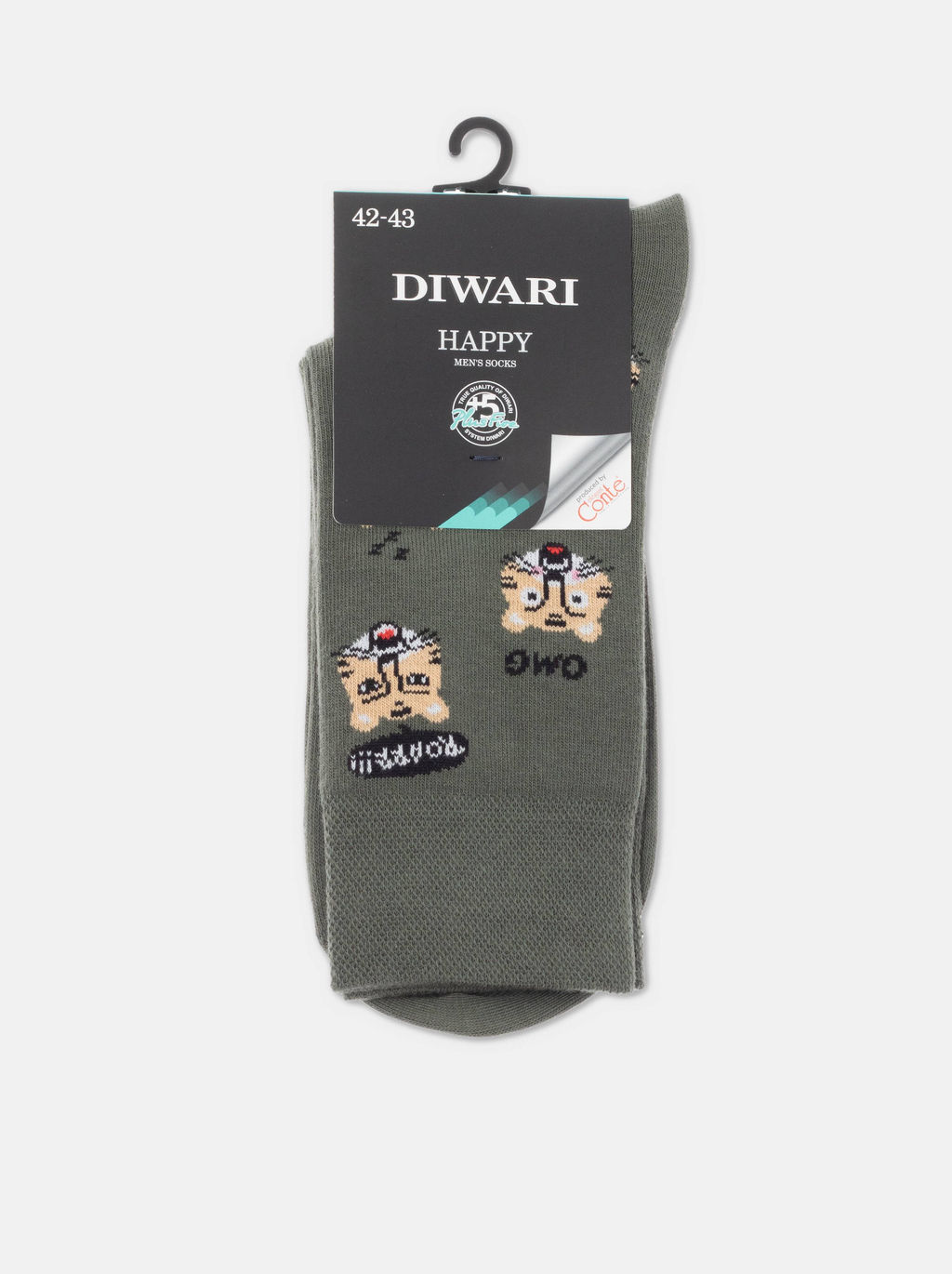 Цена за 2 пары. Носки мужские DIWARI HAPPY Хлопковые носки с рисунками - Conte elegant фото 4