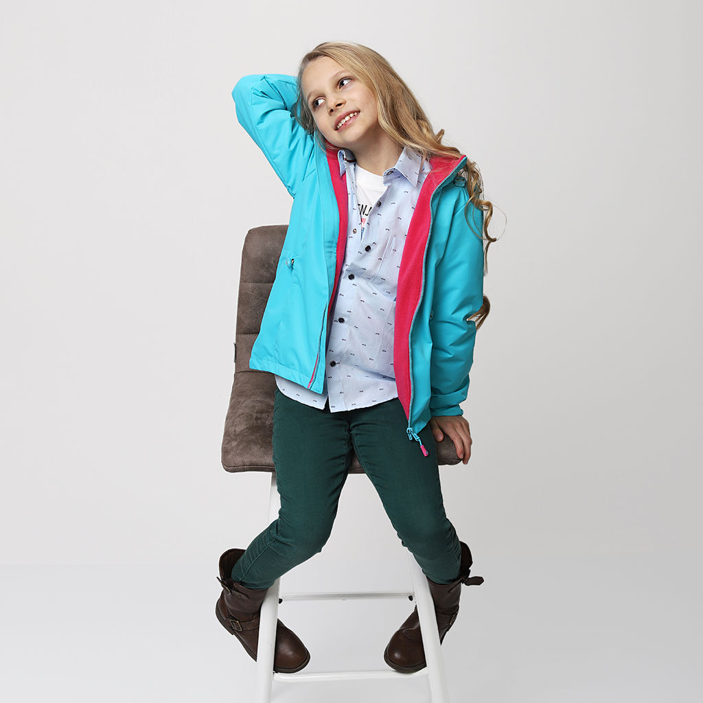 RODOS Куртка для девочки мембрана демисезон М-196 (Куртка) Бирюза