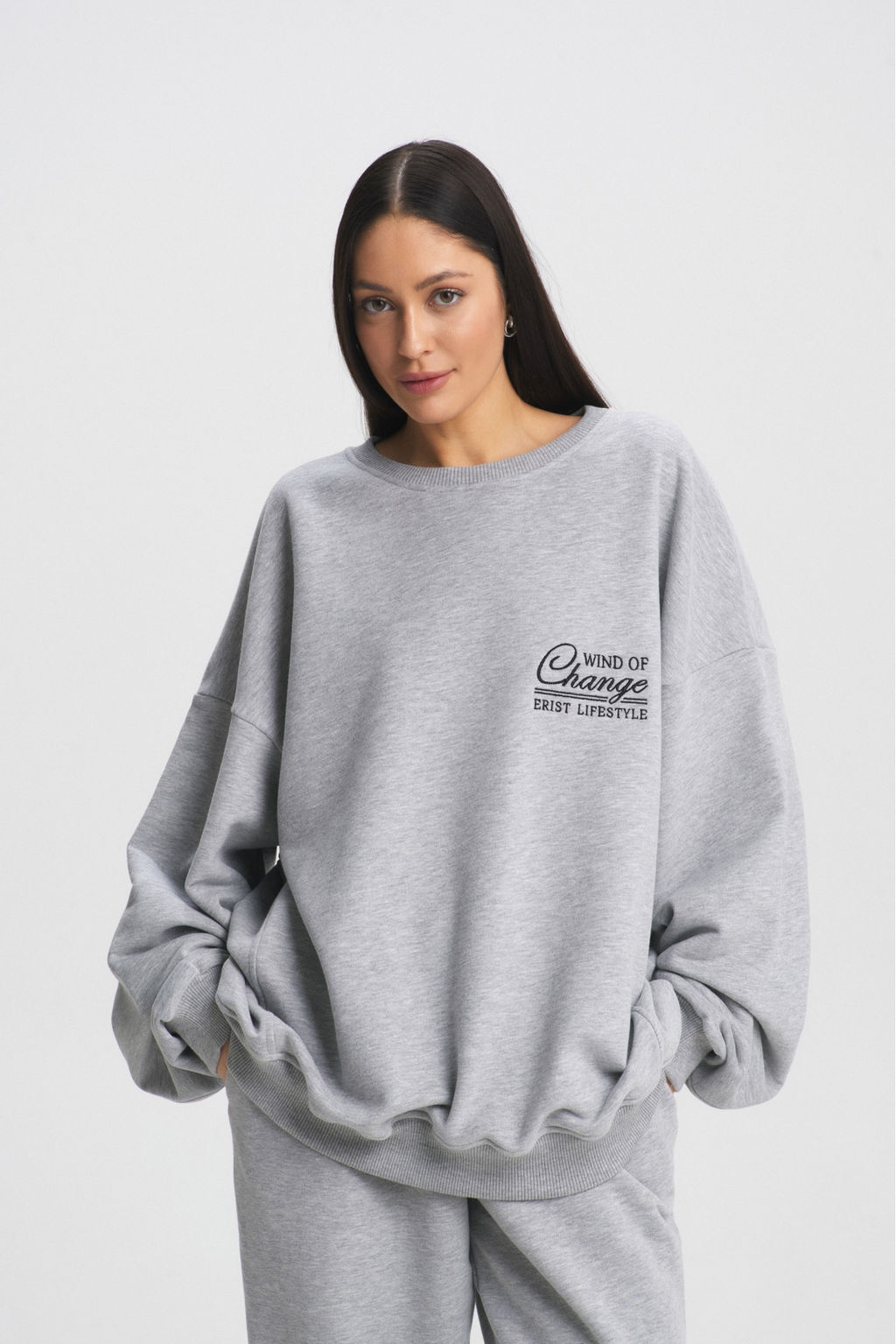 Свитшот Wind of change Light Grey - Erist store фото 14