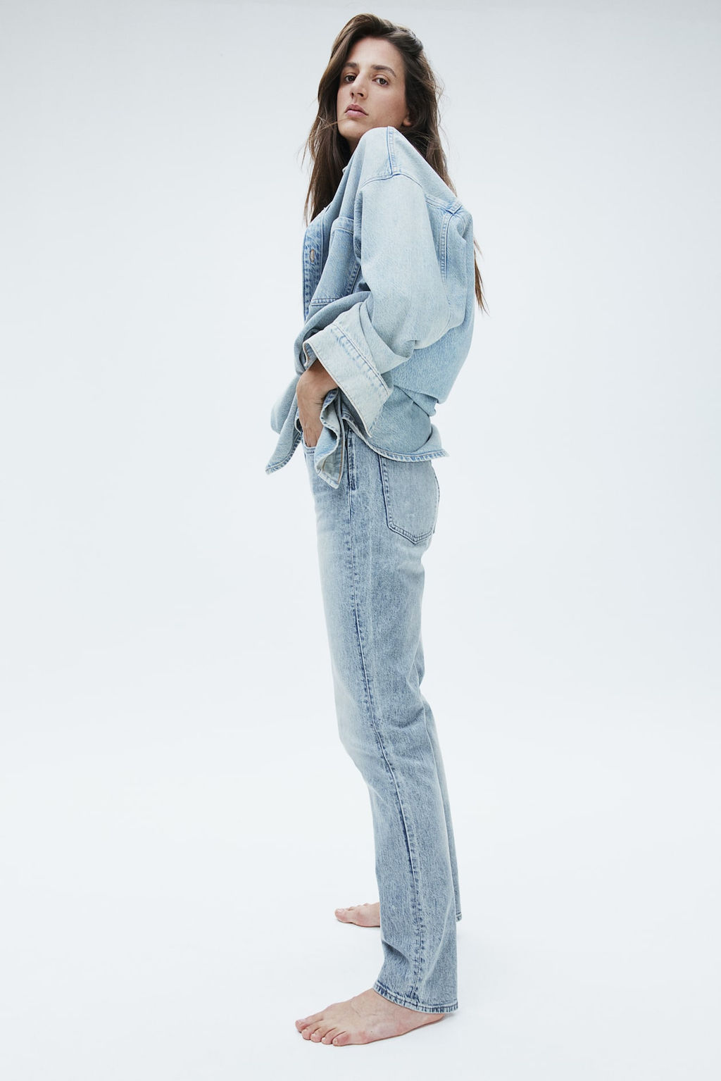 Slim Straight High Jeans - H&m фото 4