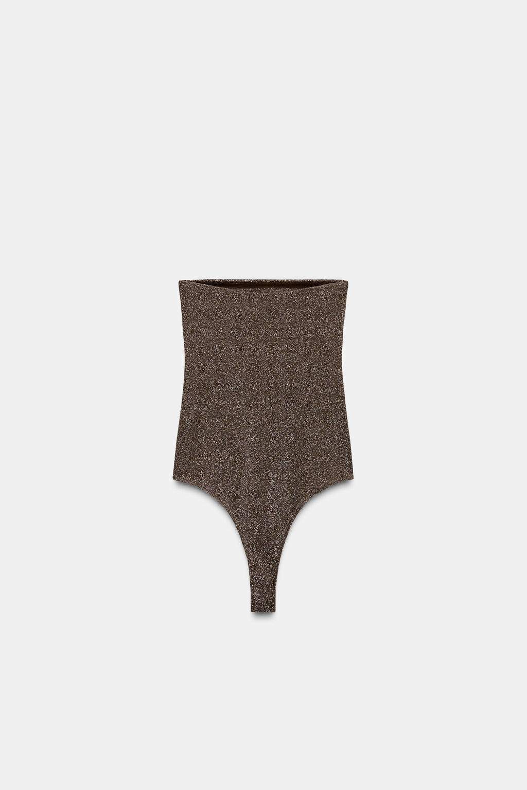 METALLIC THREAD BANDEAU BODYSUIT - Zara фото 6