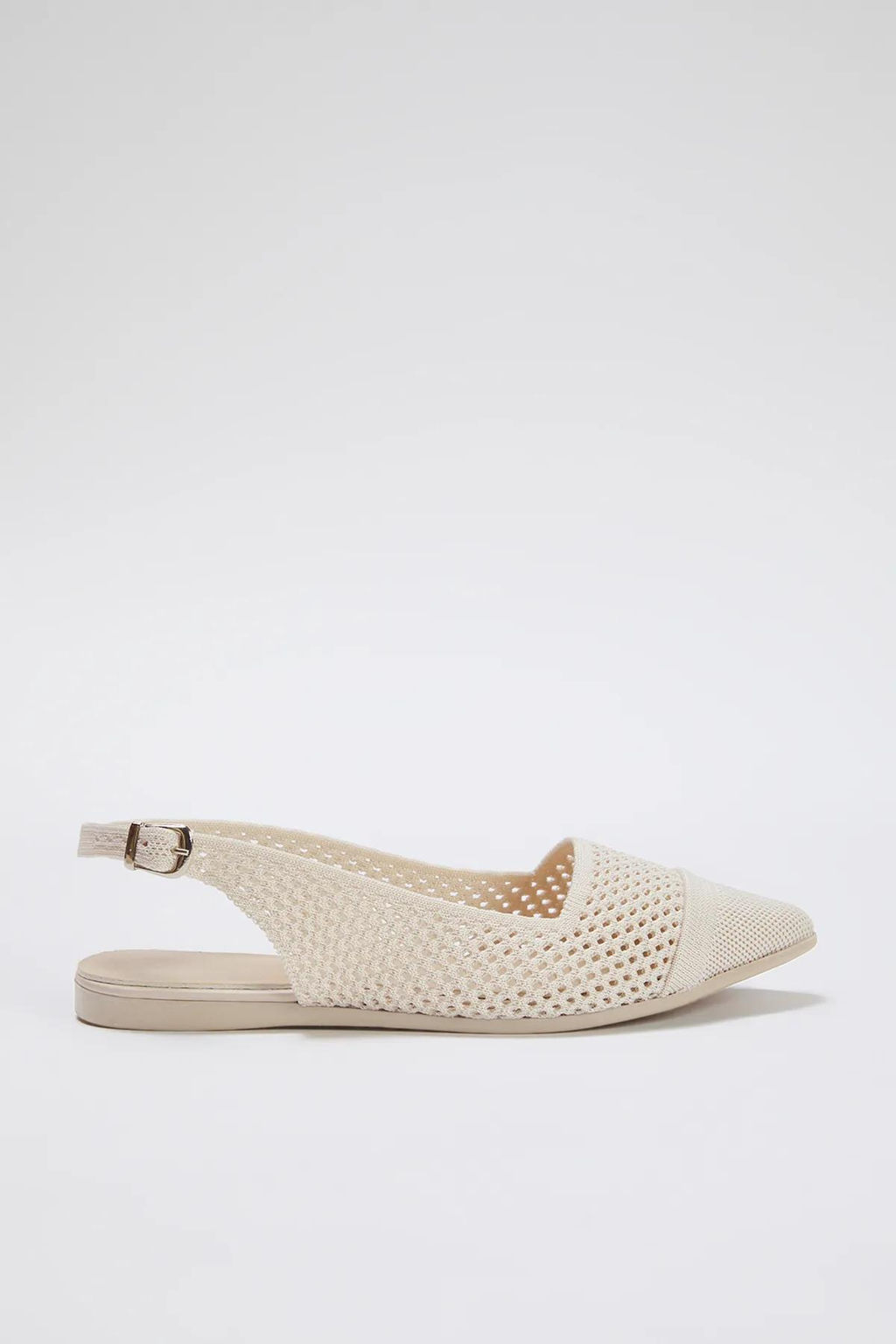 Trendyol Shoes Siyah Triko Arkas? Ac?k Sivri Burun Kad?n Babet TAKSS25BE00008 - Trendyolmilla фото 8