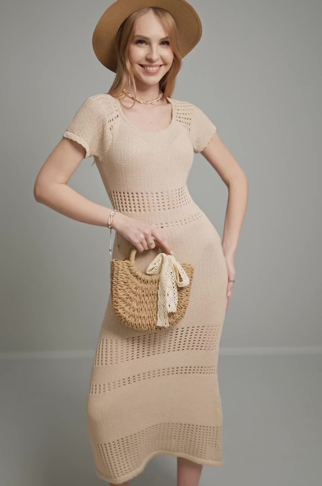 Женское вязаное платье Happyfox