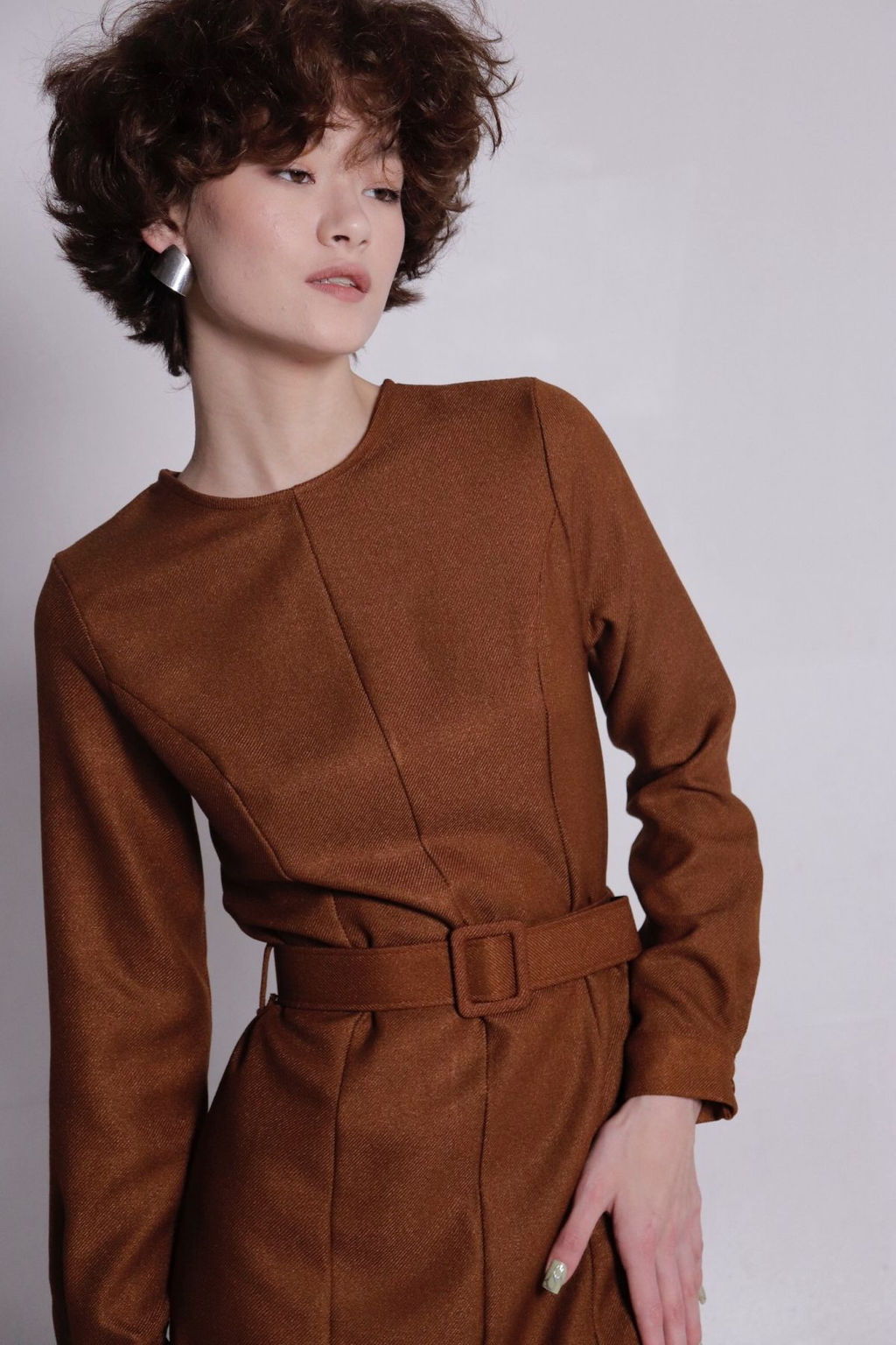 11388 Мини-платье светло-коричневое (остаток: 40, 42, 44, 46) - Martichelli фото 2