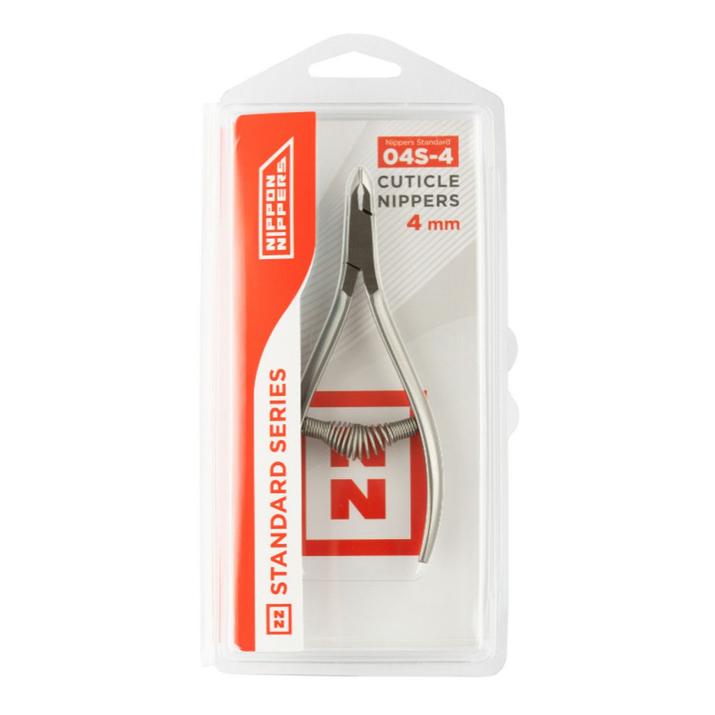 Nippon Nippers Кусачки маникюрные для кутикулы / Standard NN_NS-04S-4, спиральная пружина, ручная заточка, 4 мм