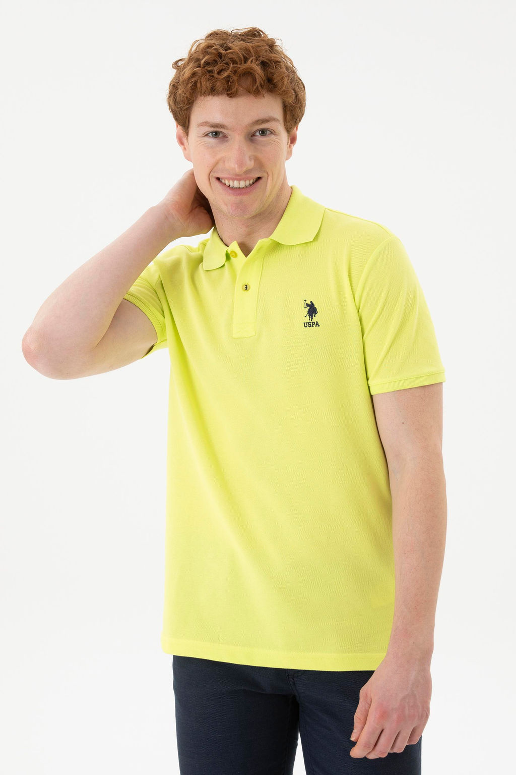 Мужская базовая футболка фисташкового цвета - U.s. polo assn фото 3