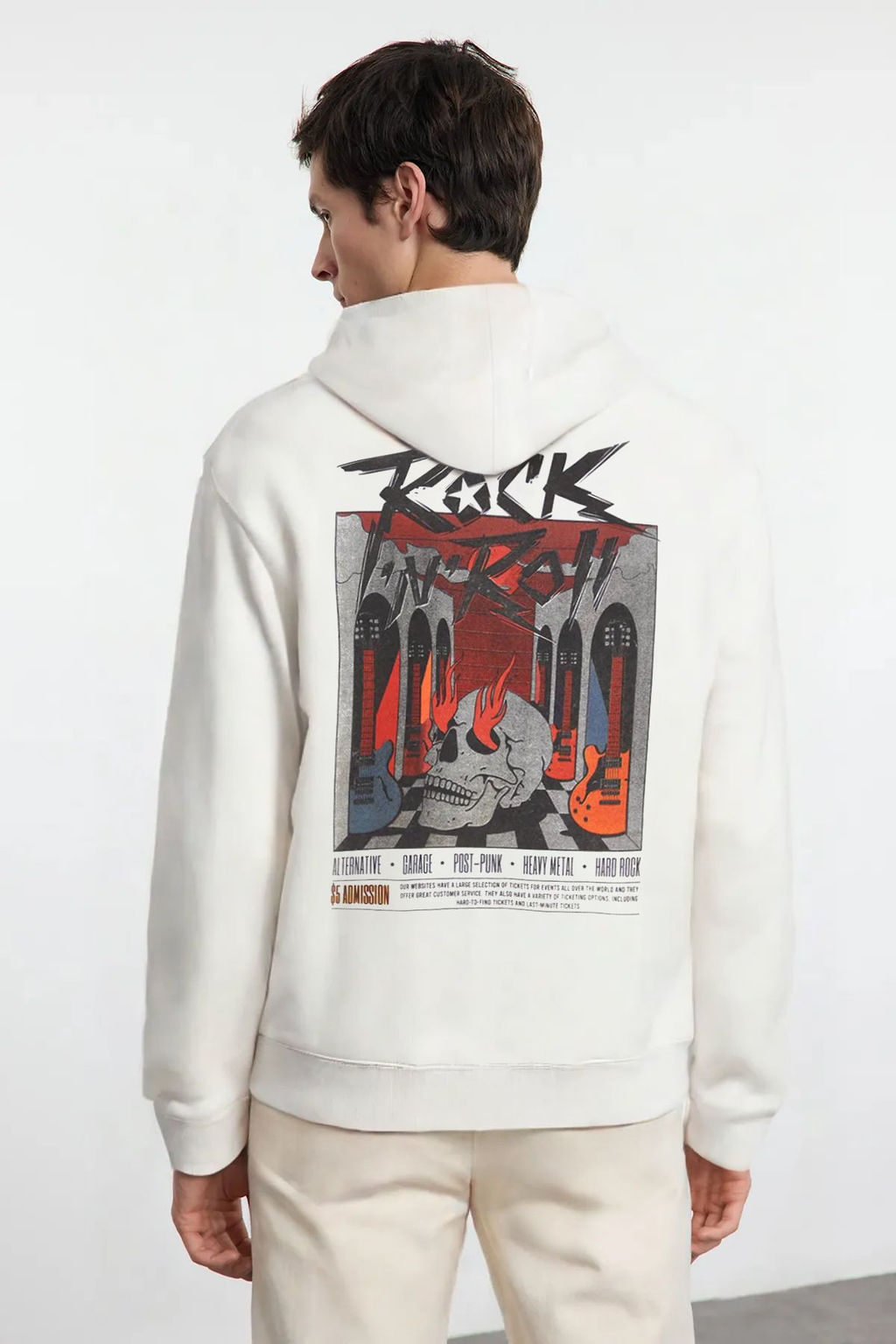 TRENDYOL MAN Antrasit Oversize/Genis Kesim Ici Polar/S?cak Tutan Kapusonlu Sweatshirt TMNAW24SW00195 - Trendyolmilla фото 2