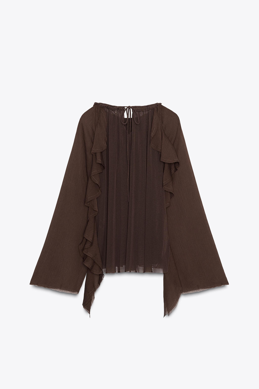 FLOWING RUFFLED BLOUSE - Zara фото 8