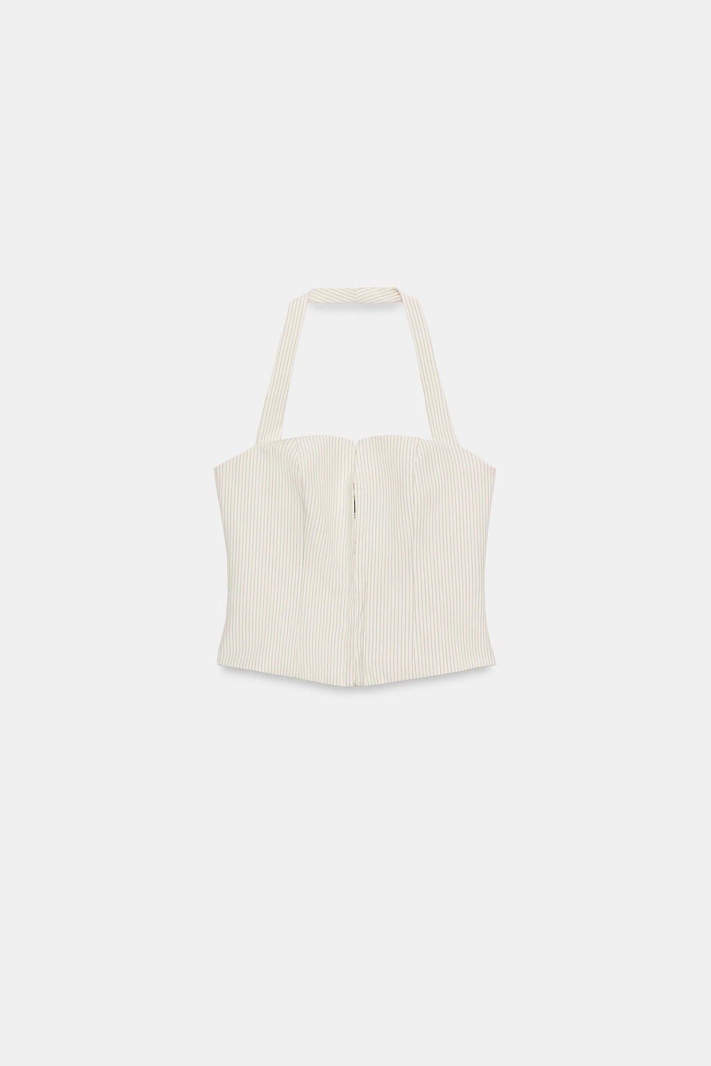 TOP CORS? HALTER RAYAS / Crudo / Marr?n - Zara фото 5