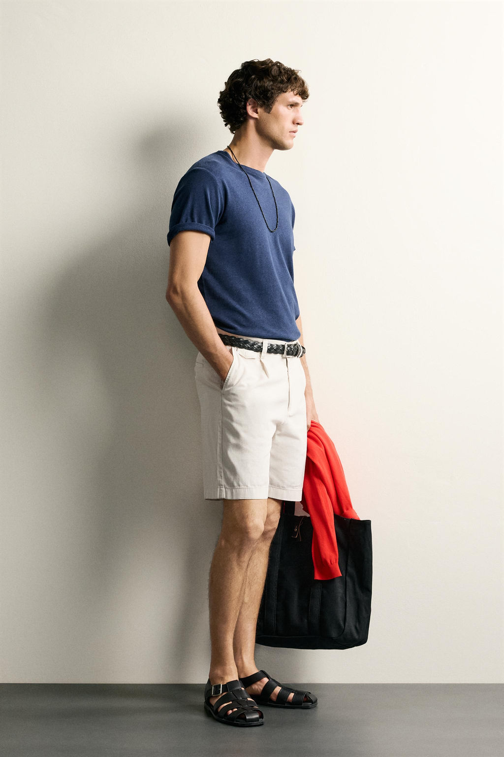 BERMUDA REGULAR FIT PLIEGUES / Piedra - Zara фото 4