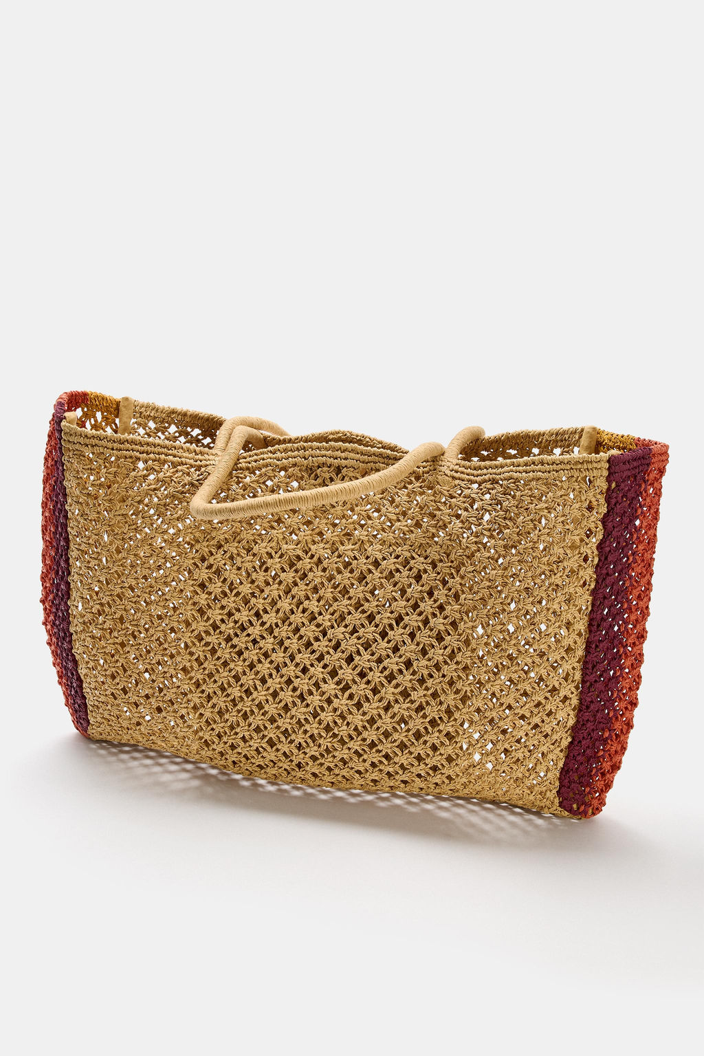 BOLSO SHOPPER EFECTO TRENZADO COMBINADO / Multicolor - Zara фото 3