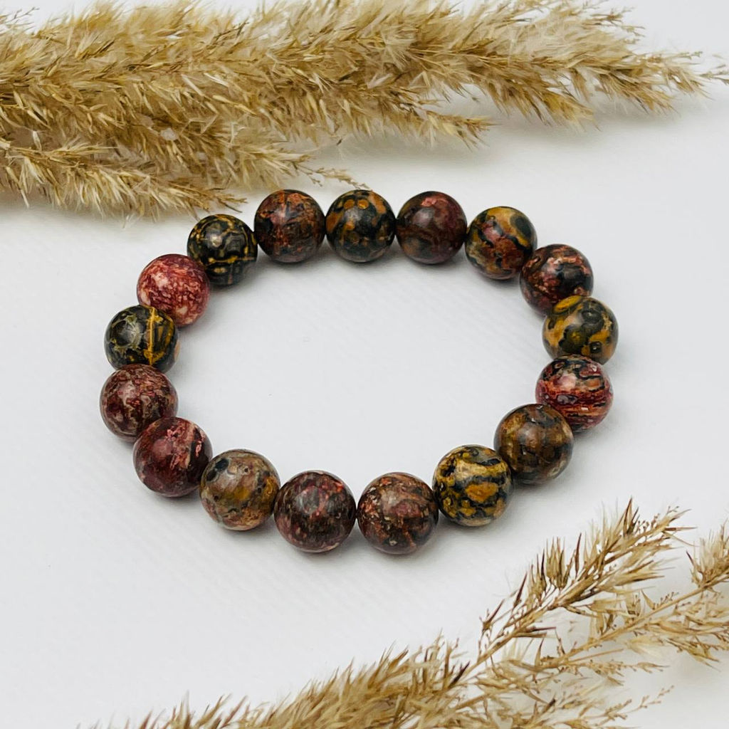 Браслет из леопардовой Яшмы 16,5 см