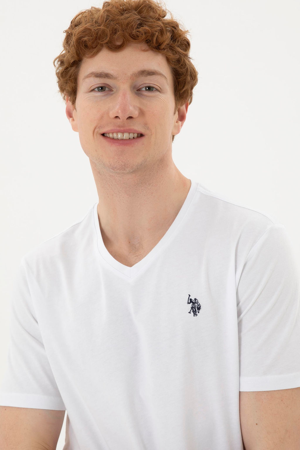 Мужская белая базовая футболка Неожиданная скидка в корзине - U.s. polo assn фото 2