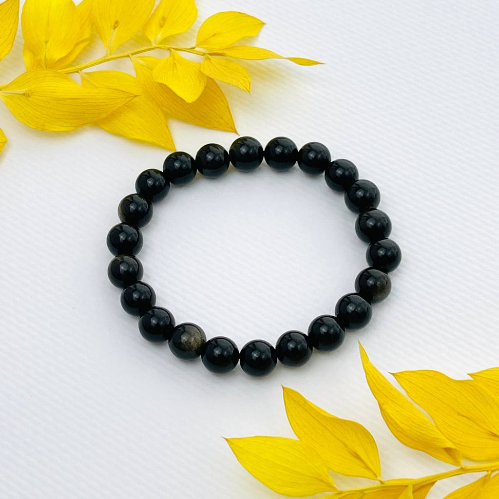 Браслет из золотистого Обсидиана 19 см