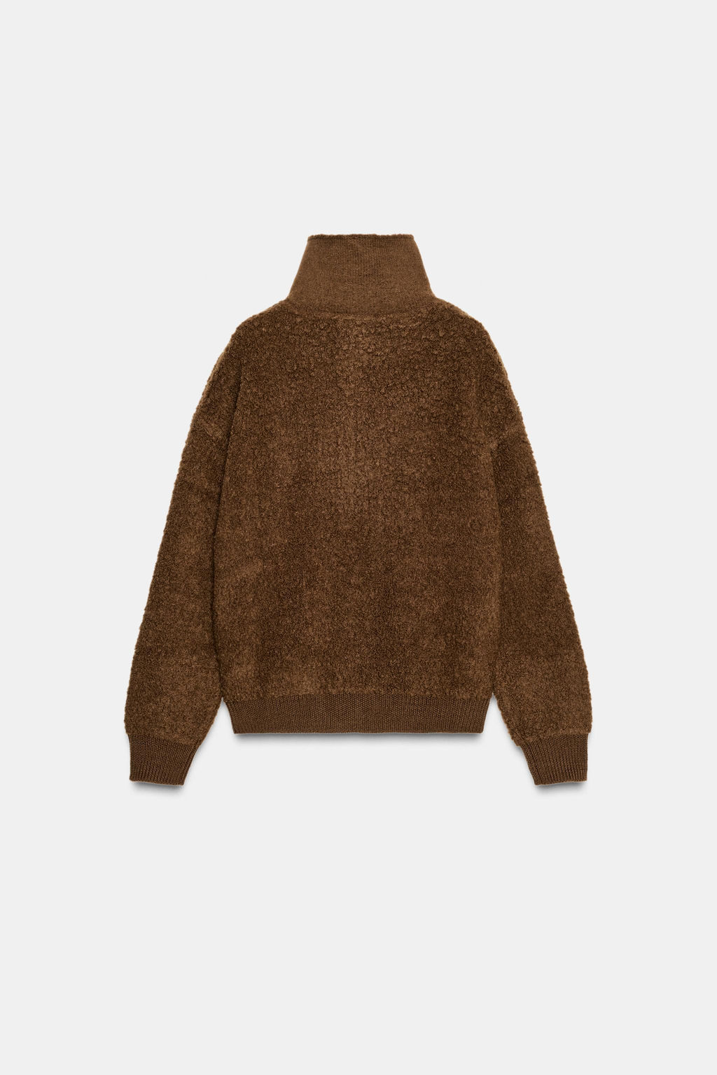 100% BOUCL_ WOOL BOMBER JACKET - Zara фото 3