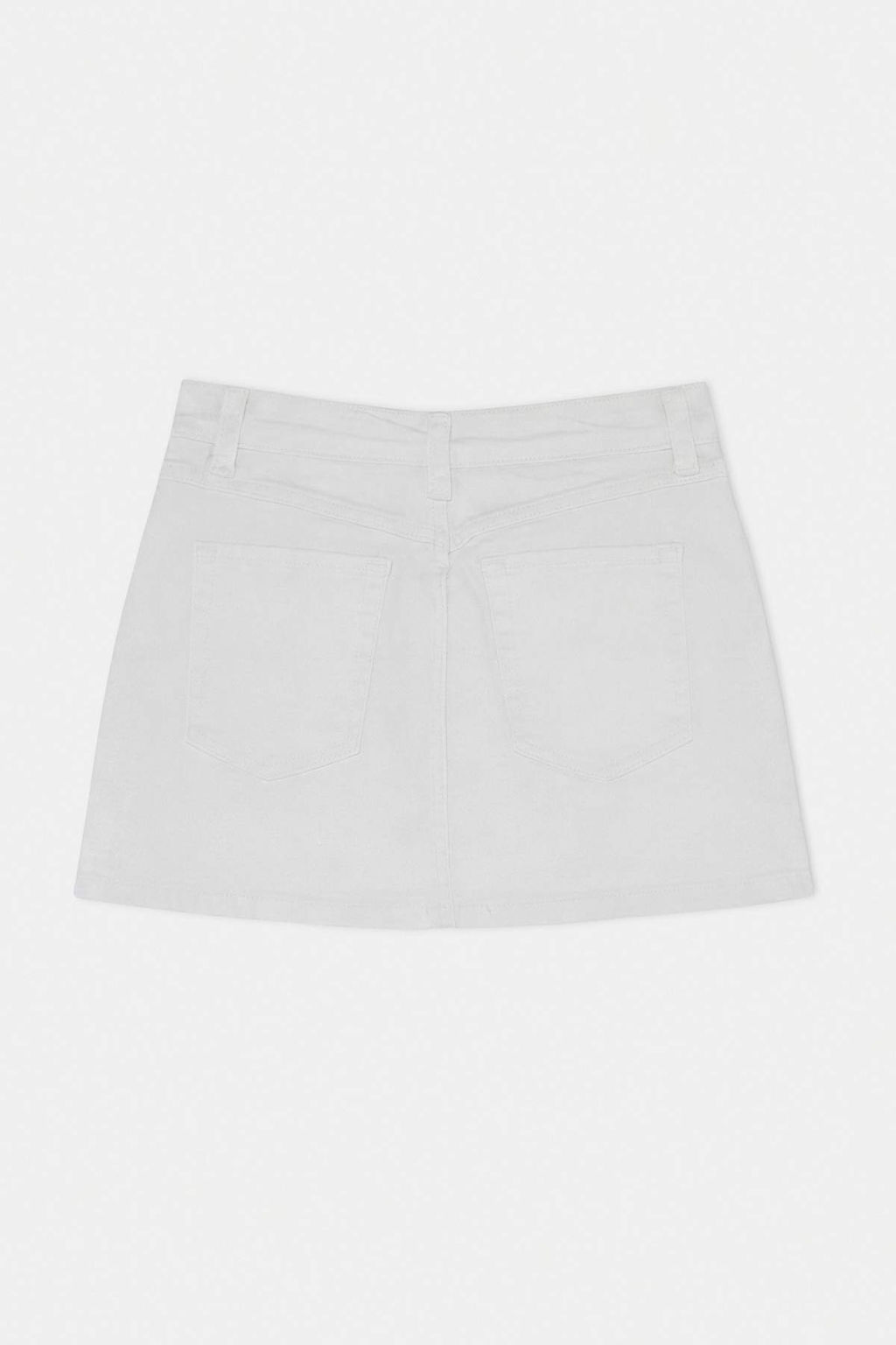 Beyaz Az Esnek Mini Denim _ort Etek TWOSS26SR00052