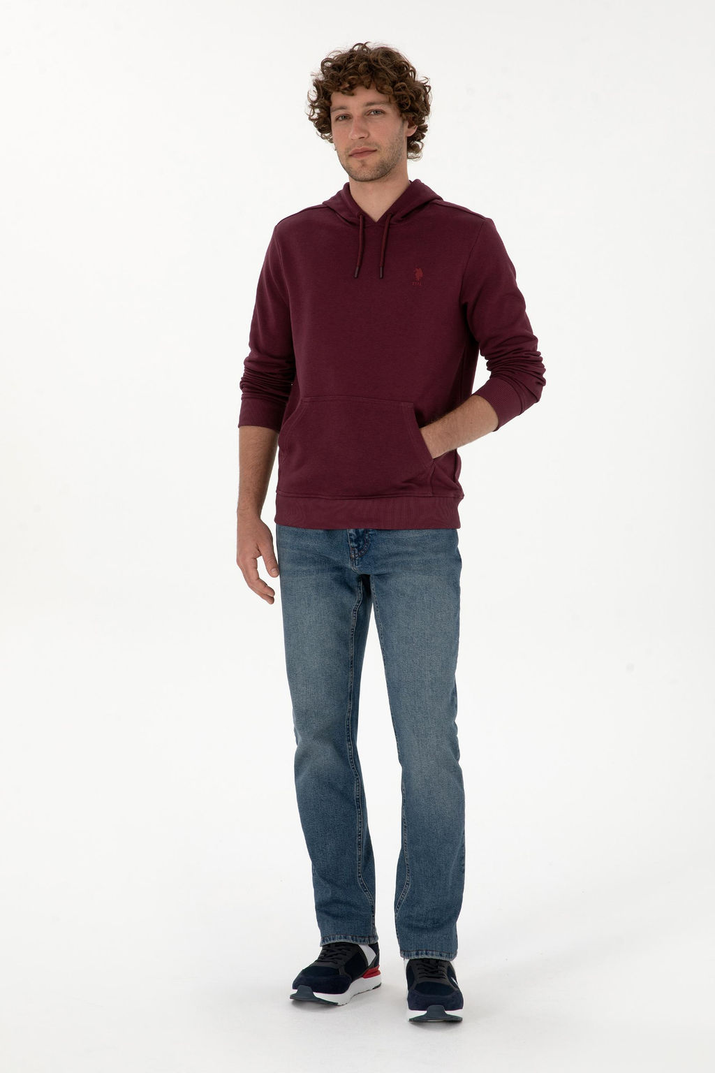 Erkek Bordo Basic Sweatshirt Sepette S_rpriz _ndirim - U.s. polo assn фото 4