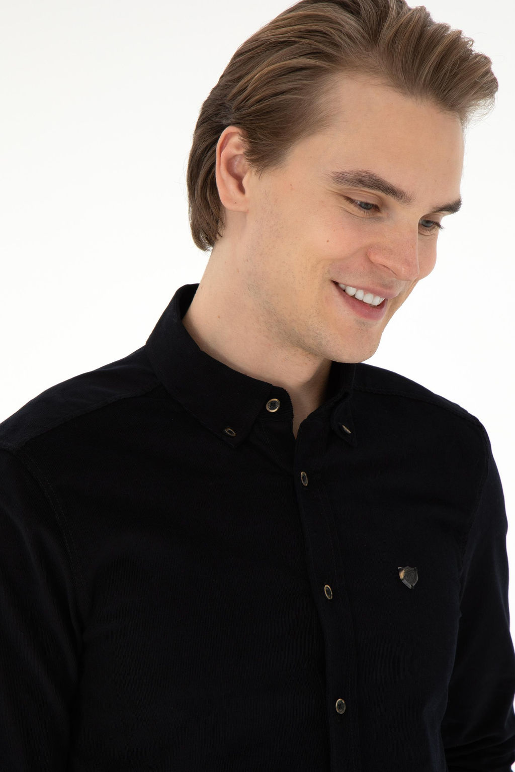 Мужская черная рубашка с длинным рукавом Неожиданная скидка в корзине - U.s. polo assn фото 2