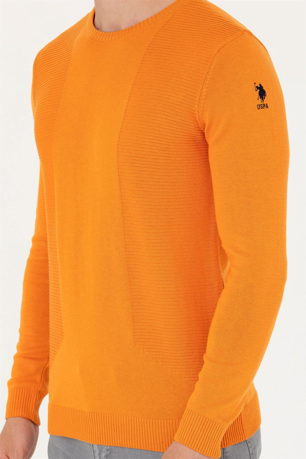 U. S. Polo Assn Мужской оранжевый свитер - U.s. polo assn фото 6