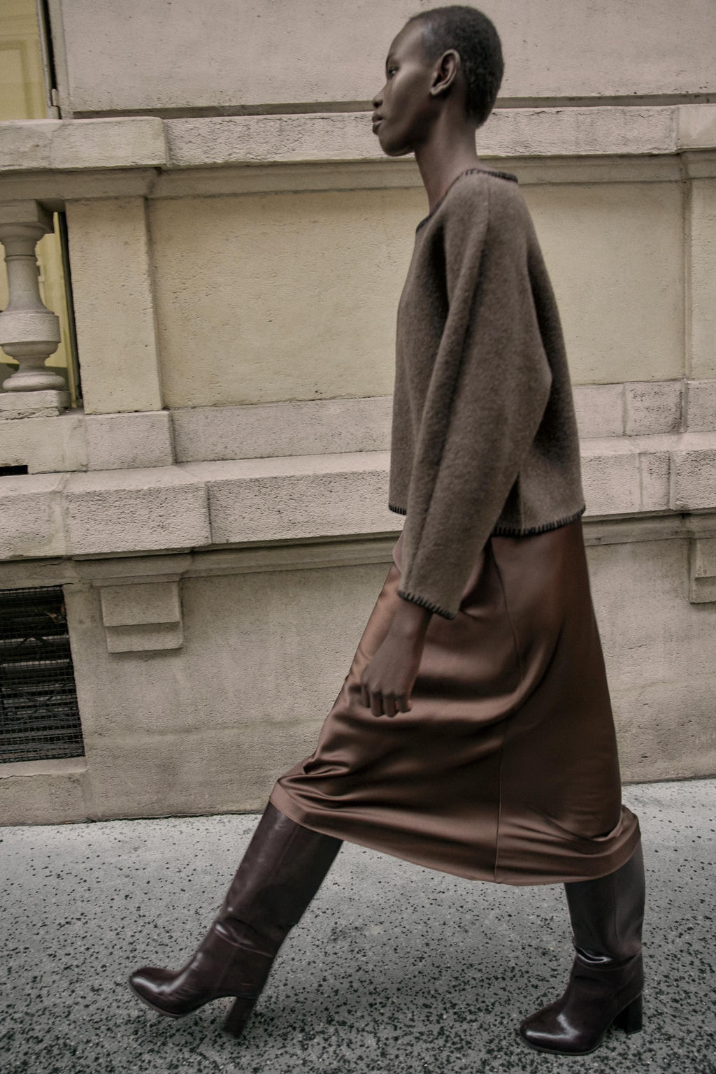 CONTRAST TOPSTITCHED KNIT JUMPER - Zara фото 3