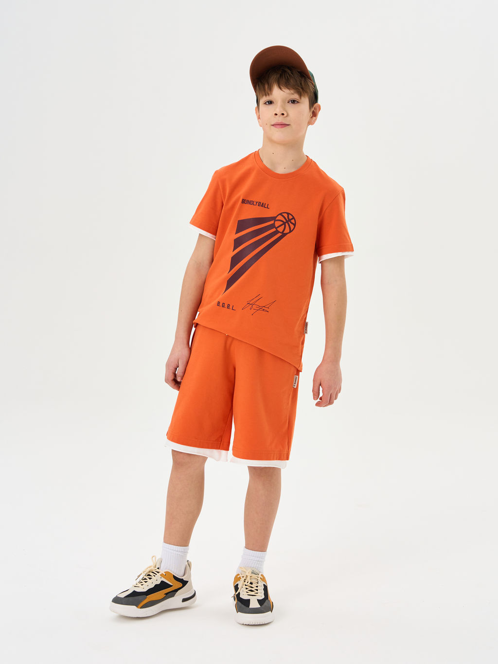 Футболка с контрастной отделкой Терракот с принтом 7+ - Bungly фото 6