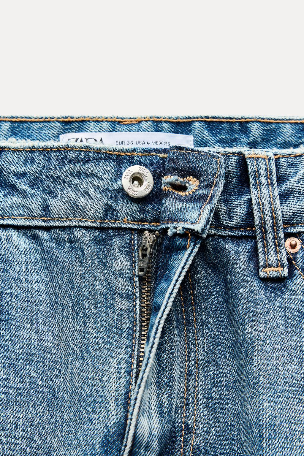 JEANS Z1975 STRAIGHT HIGH WAIST TURN-UP HEM - Zara фото 12