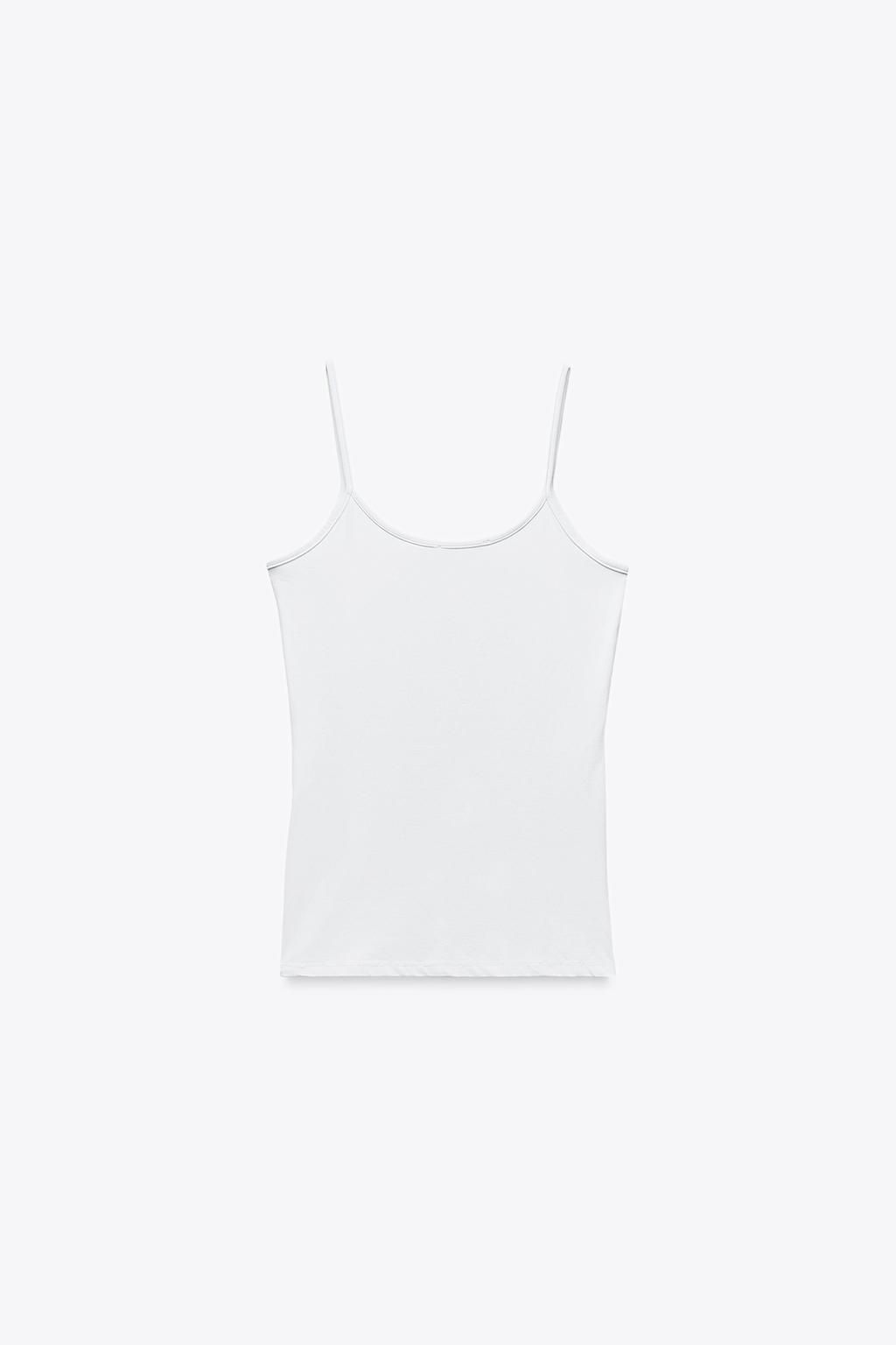 POLYAMIDE TOP WITH THIN STRAPS - Zara фото 13