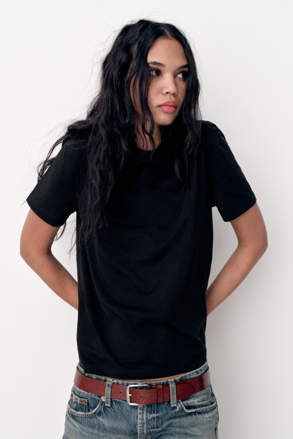 BASIC COTTON T-SHIRT - Zara фото 41