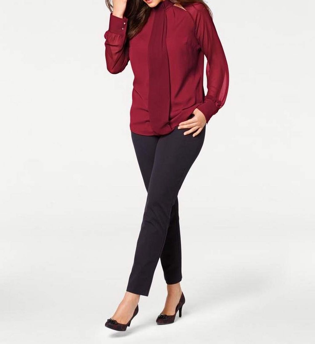 Блузка, бордовая - Patrizia dini фото 7