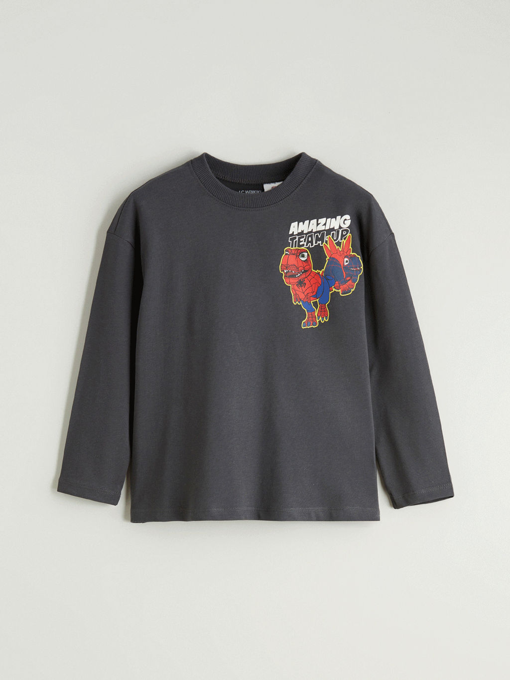 Bisiklet Yaka Spider-Man Bask?l? Erkek ?ocuk Ti??rt