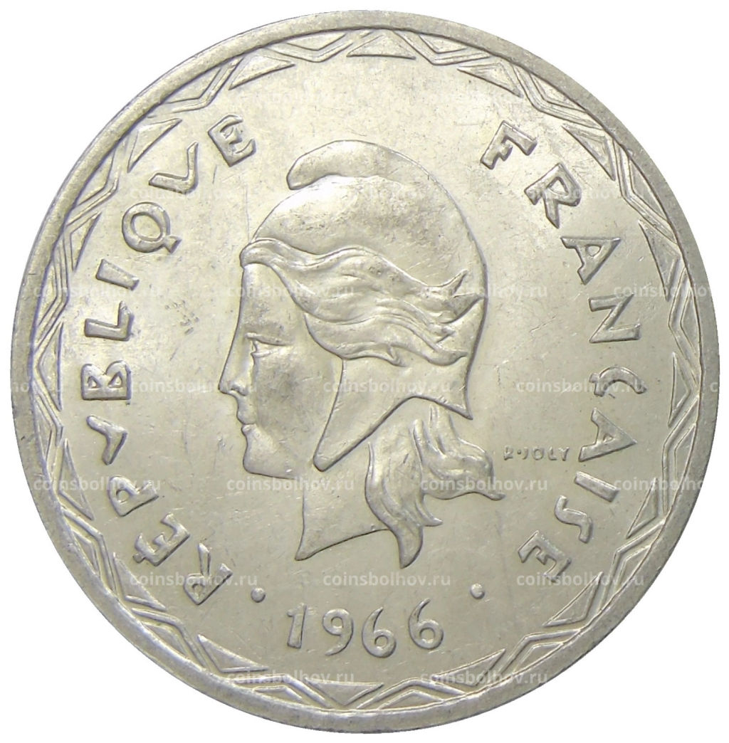 100 франков 1966 года Новые Гебриды