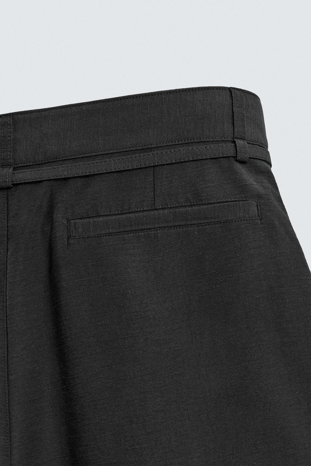 PANTAL?N BALLOON FIT PLIEGUES CINTUR?N / Negro - Zara фото 9