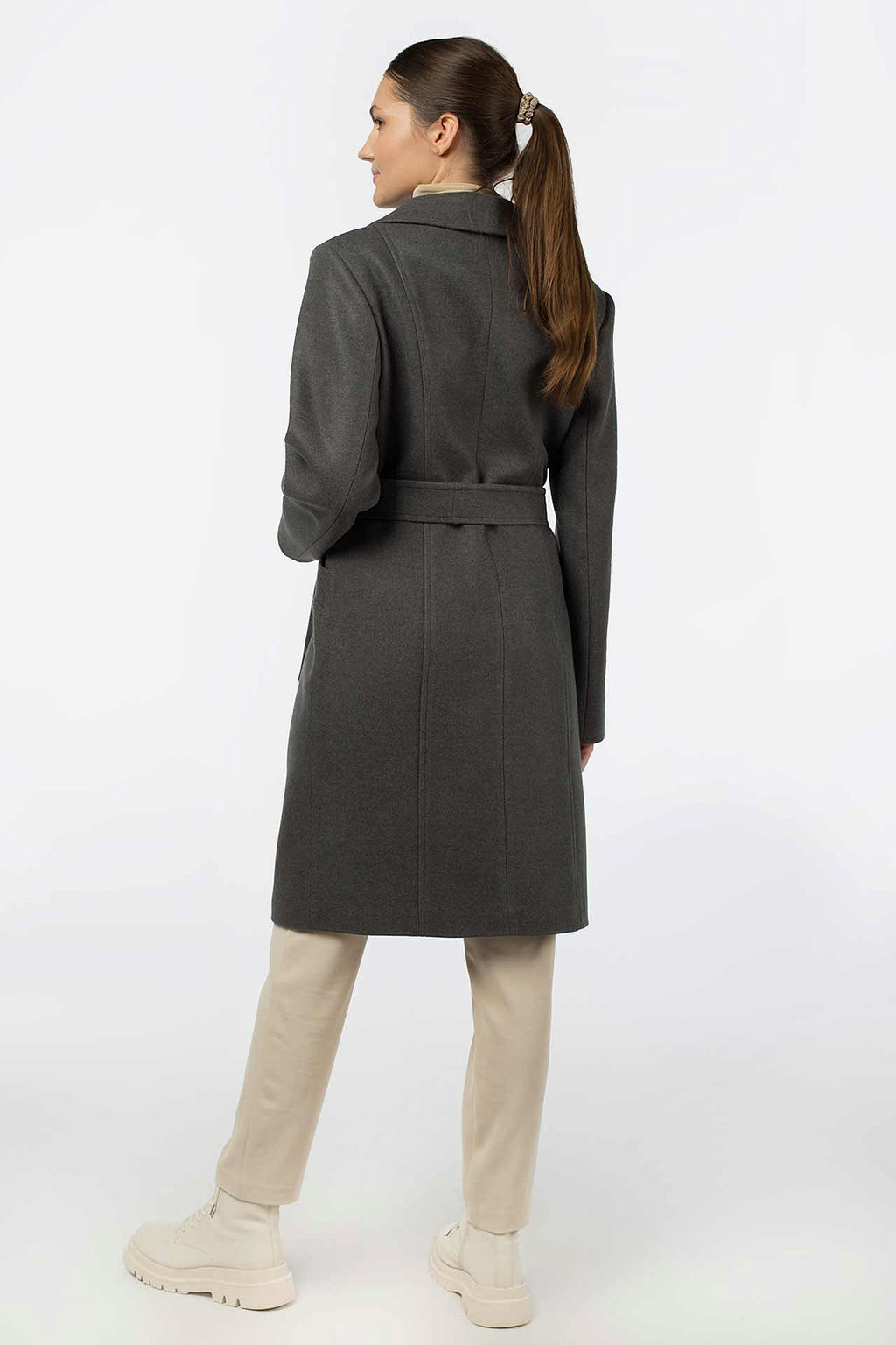 01-11105 Пальто женское демисезонное (пояс) - El podio фото 4