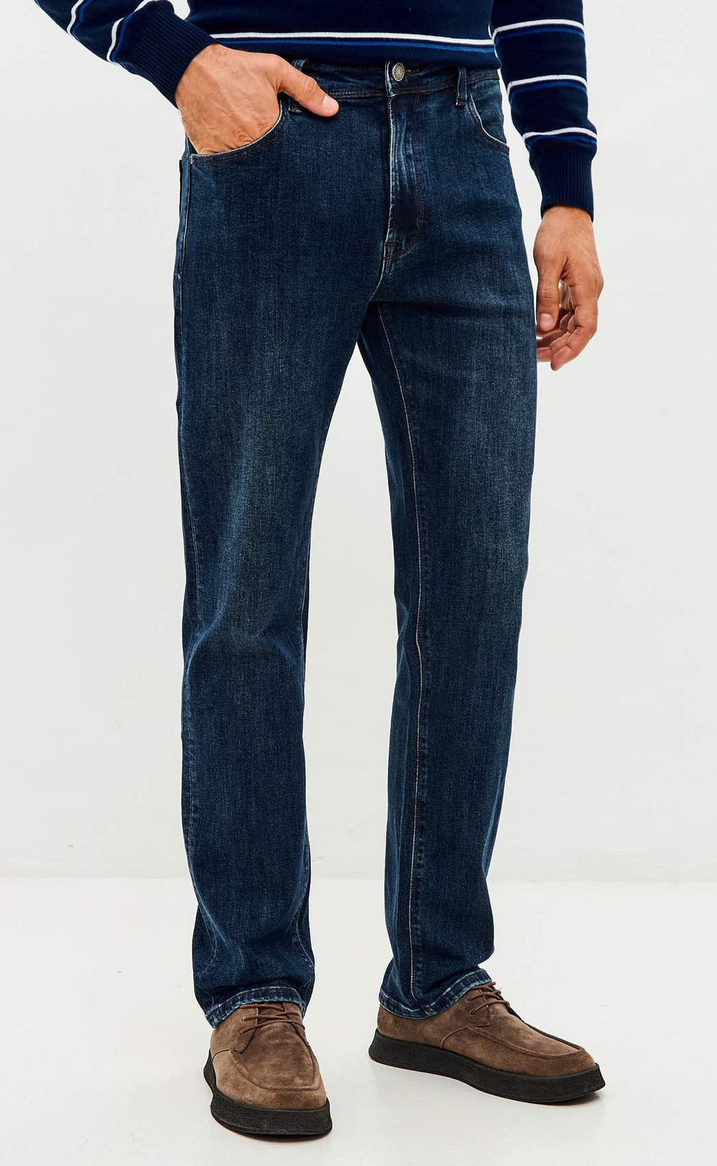 Джинсы муж. F521-0156R dark blue