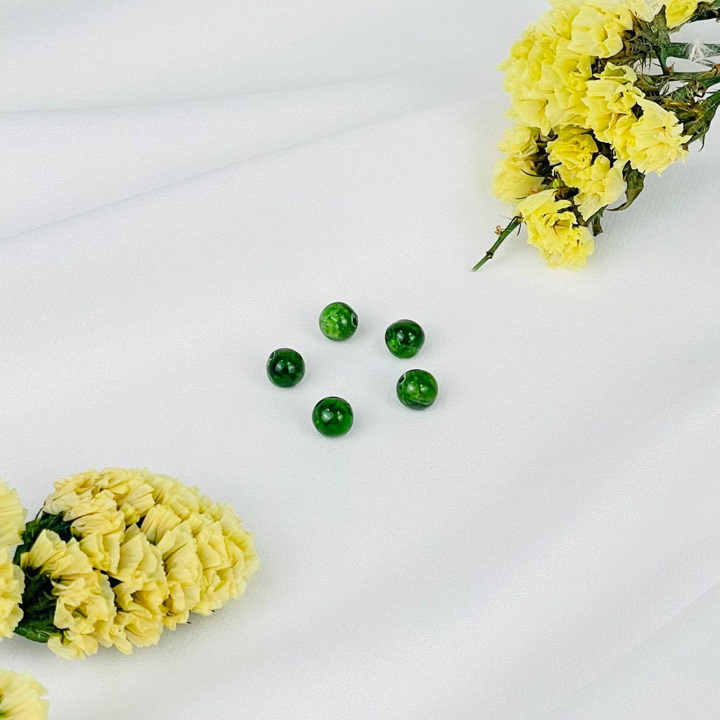 Бусины для украшений из Хромдиопсида (5 шт)