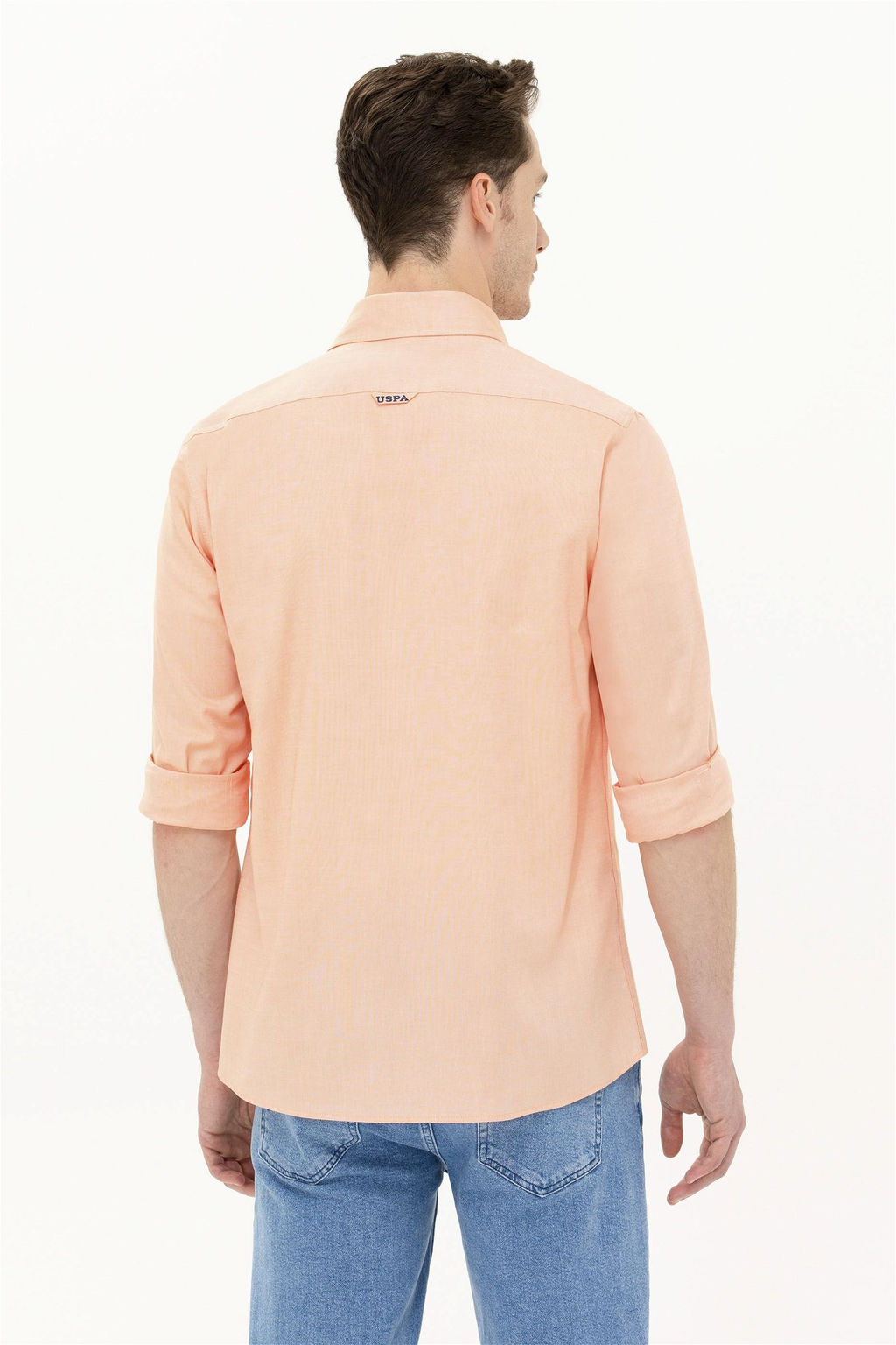 Рубашка мужская оранжевая Uzunkol Basic - U.s. polo assn фото 12