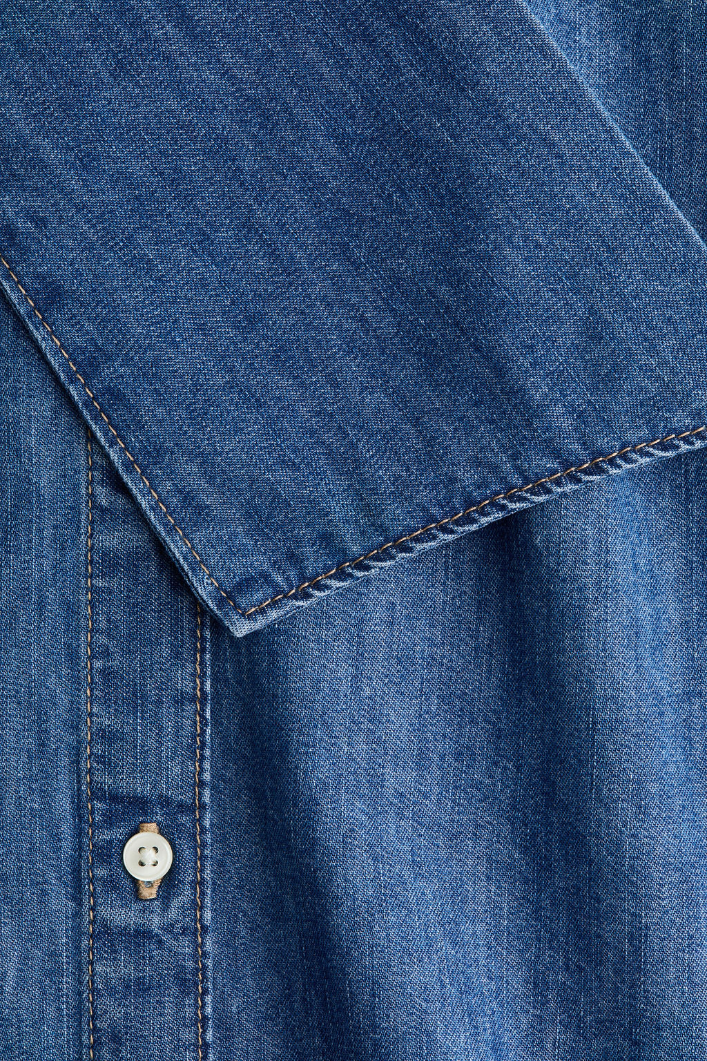 Blusa denim con fular decorativo - H&m фото 4