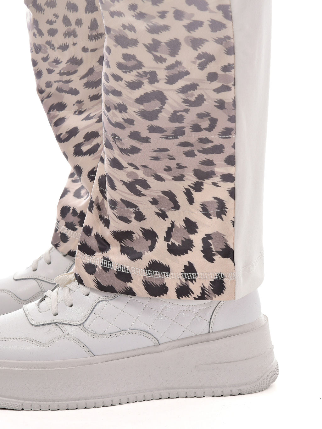 Брюки из тонкого футера  комбинированные с плащевкой . - А+б коллекция фото 16