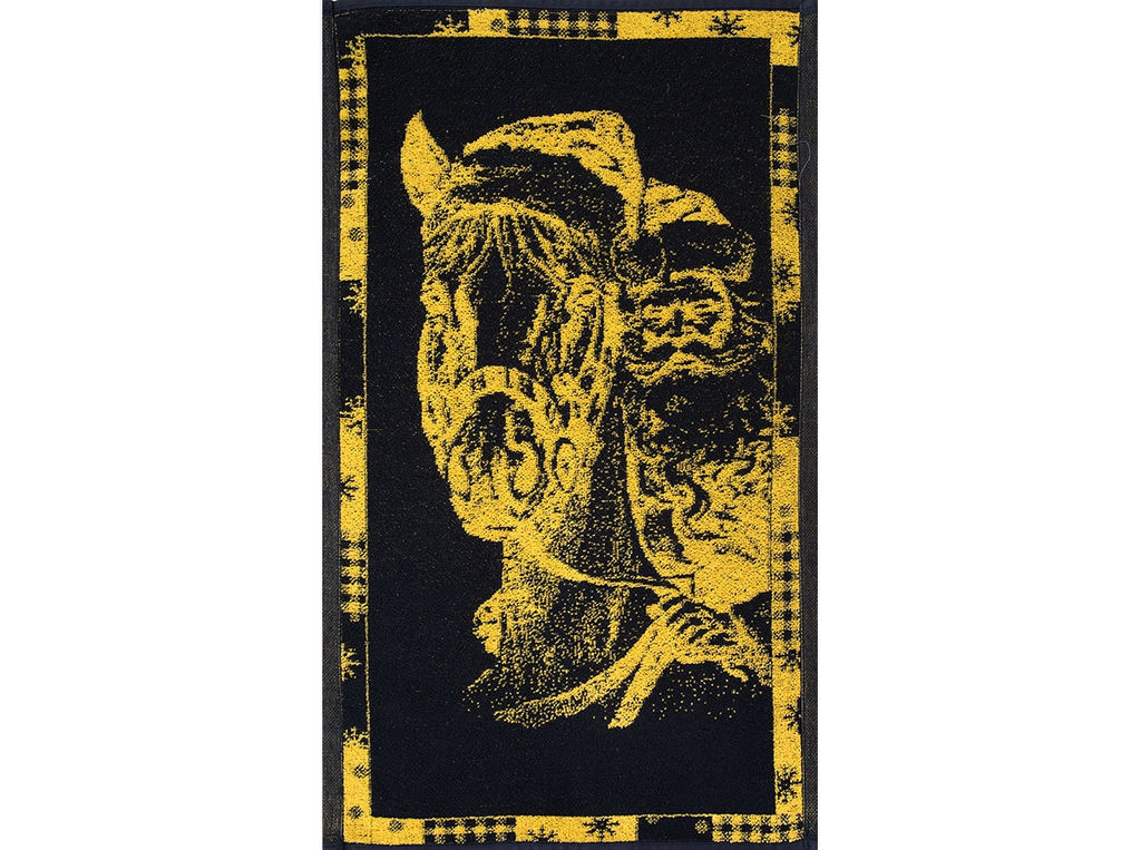 Полотенце махровое 6с104.411ж1 Мороз-наездник(т.желтый) 67х40см