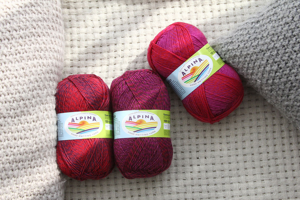 Пряжа ALPINA ROMANTIC 100% шерсть 5 шт. х 100 г 300 м  15 м