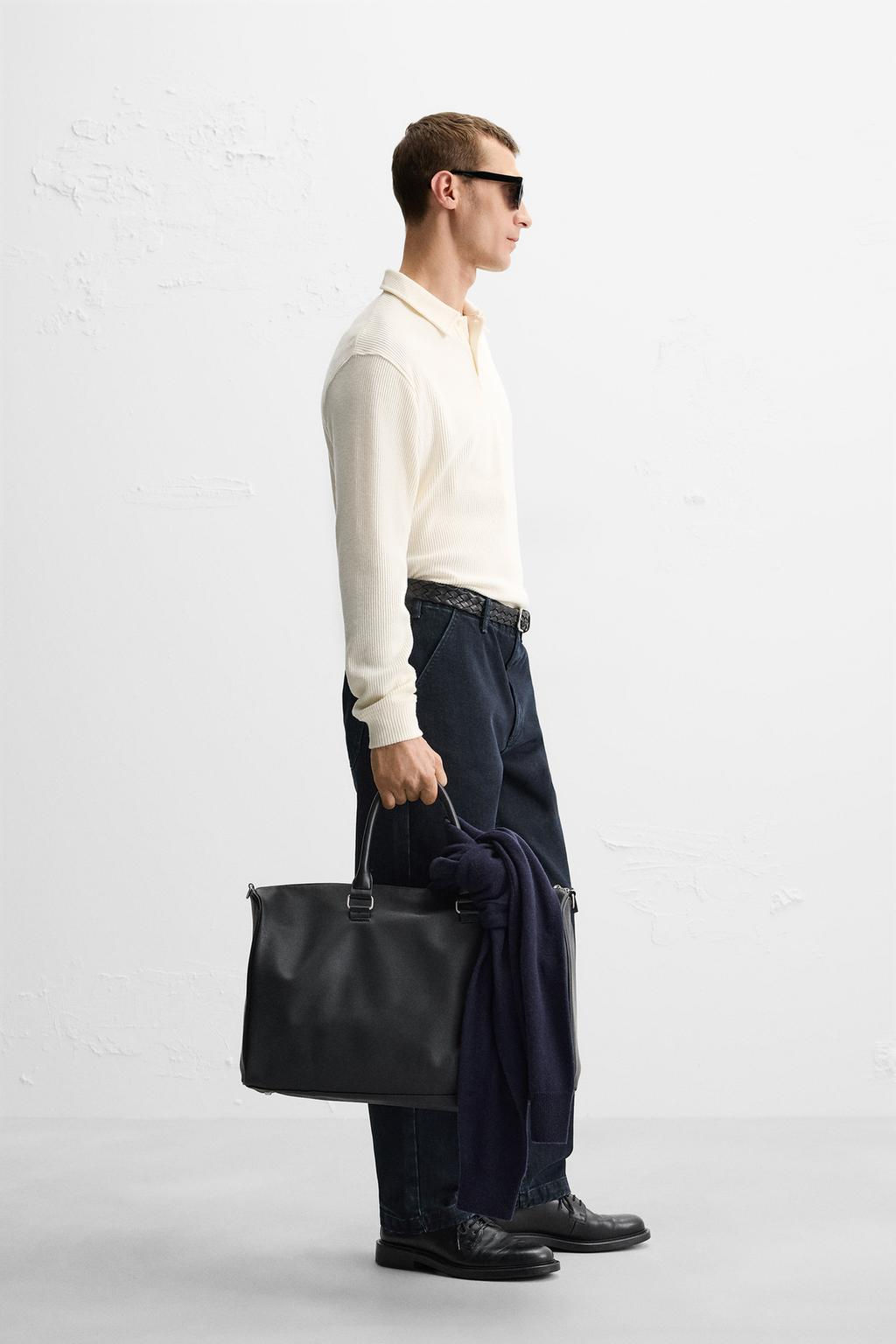 TEXTURED RIBBED POLO SHIRT - Zara фото 5