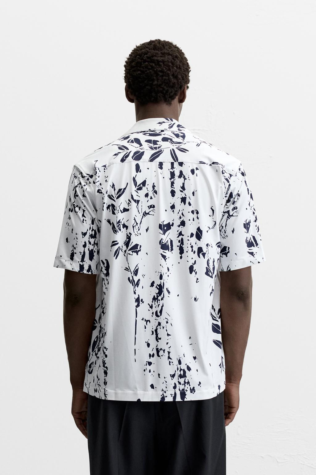 STRETCH LEAF PRINT SHIRT - Zara фото 3