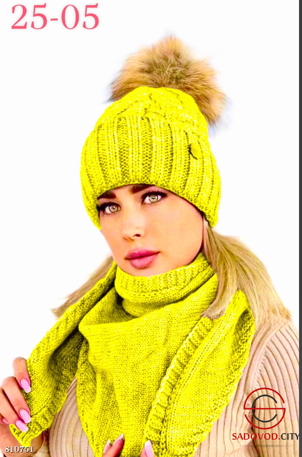 Комплект 2в1 шапка внутри флис - Bruno фото 5